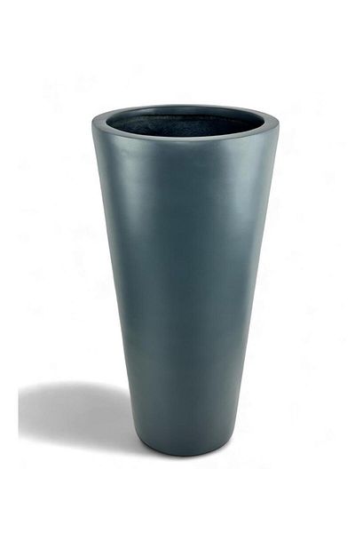 Nettenevime Anthracite Fiberglass Flower Pot - 80*40*27cm Cylinder Conical Vase Decorative