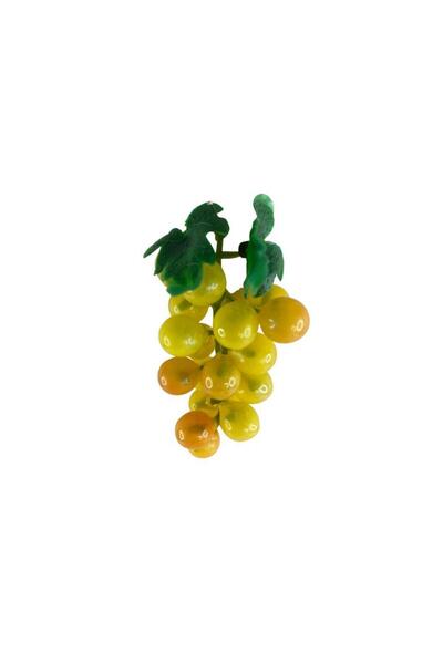 Nettenevime Yapay Meyve 3 Adet Yeşil Üzüm Küçük Boy Süs Dekoratif Sahte Meyve