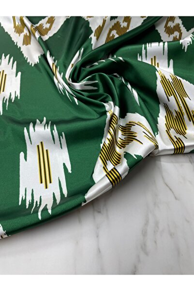 ipekkumaş Green Neo Pattern Dressing Shirt Holder Tivil Satin Fabric Produsul...