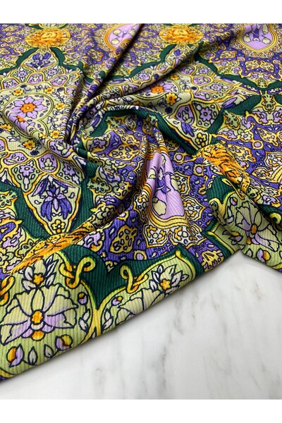 ipekkumaş Green Satin Tivil Patterned Dress Shirt