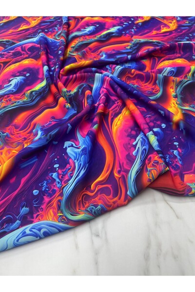 ipekkumaş Țesătură din satin cu model ondulat pentru rochii și cămăși