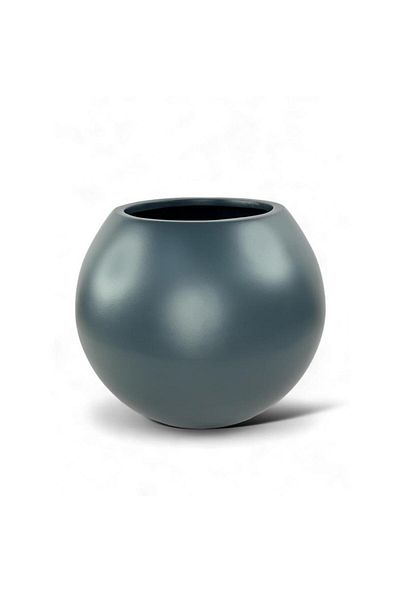 Nettenevime Fiber Flower Pot Anthracite Globe Round Ball Vase Decorative Flower Pot Fiberglass 25*25cm
