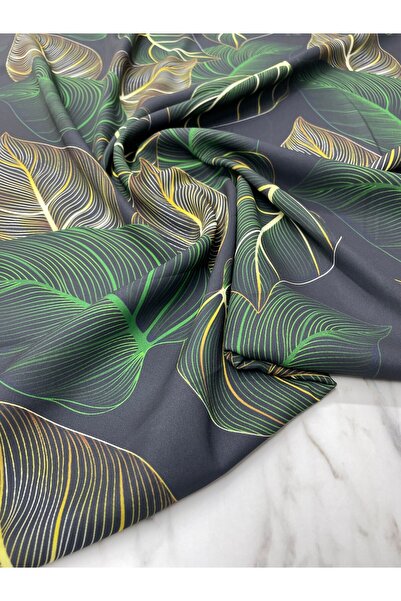 ipekkumaş قميص منقوش على شكل ورقة شجر من قماش الساتان تيفيل يتم بيع منتجنا قط...