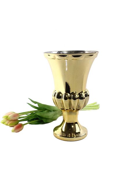 Nettenevime Gold Colored Glass Vase - Antique Mug Design, 28X20 cm