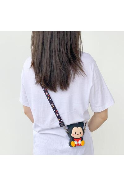 Nettenevime Mickey Mause Oturan Minnie Bozuk Para Cüzdanı Çanta Çocuk Cüzdan Küçük Para Kutusu Omuzdan Askılı Ça
