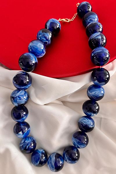 New Obsessions Women's Necklace with Big Beads - 20mm Beads