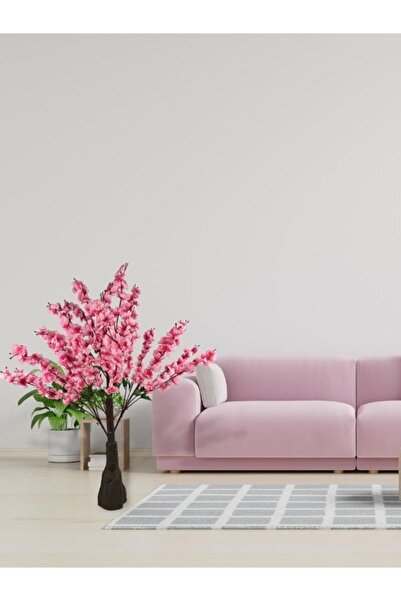 Nettenevime Yapay Ağaç Pembe Japon Kiraz Çiçeği Hazır Gövdeli Bahardalı Ağacı 100cm Sakura Çiçeği