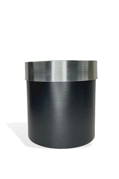 Nettenevime Black Silver Arched Decorative Vase - 26*24 Stainless Aluminum