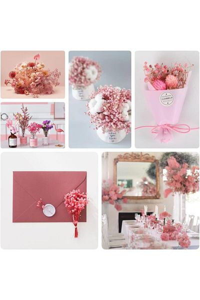 Nettenevime Σετ 10 Dry Flowers Natural PINK LIGHT Cipso Shocked Μη Απορριμμένο