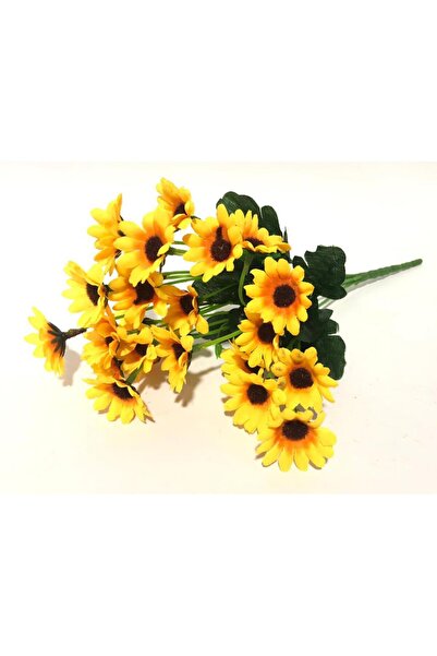 Nettenevime Sarı Papatya Yapay Çiçek 30 cm 6 Dal 24 Kafa