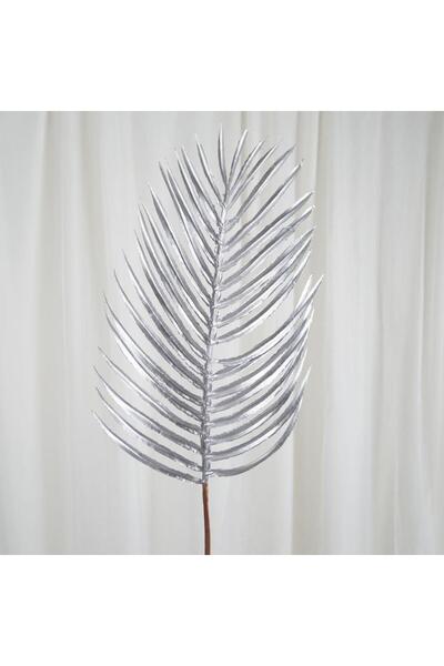 Nettenevime Yapay Çiçek Palmiye Yaprağı Gümüş Silver Renk 3 Adet Yapay Yaprak