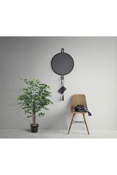 Nettenevime Yapay Ağaç Benjamin 2 Gövdeli Çalılı 120x70cm Siyah Plastik Saksılı