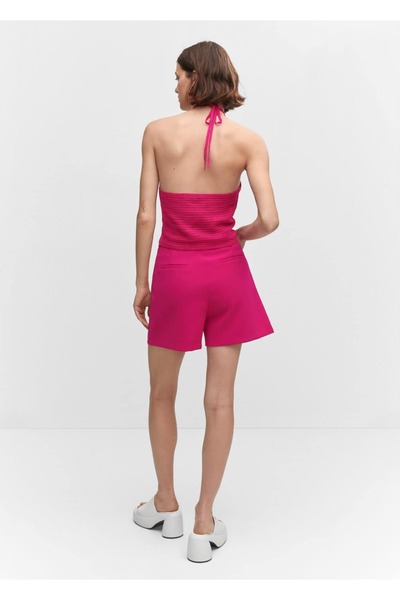MANGO Woman Yüksek belli düz kesim şort