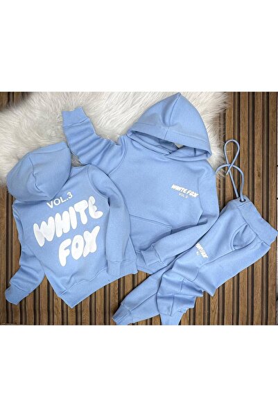 LUNAVISTA Set de trening pentru copii oversize cu imprimeu White Fox - Unisex