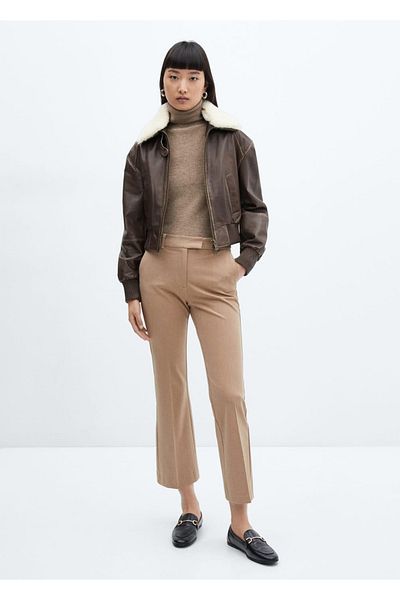 MANGO Woman Short Flared Pants