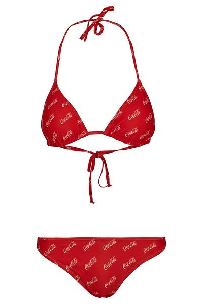 Merchcode Damen Ladies Coca Cola Logo Aop Bikini