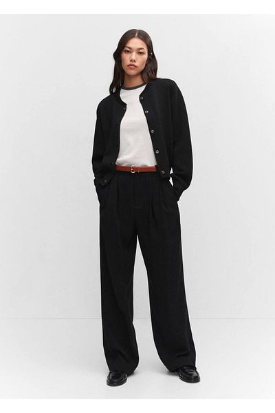 MANGO Woman Round neck cardigan