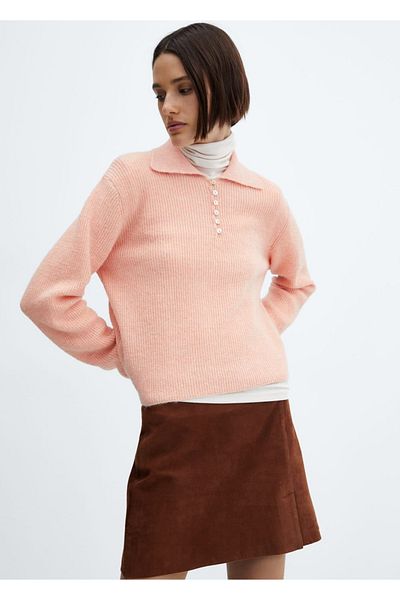 MANGO Woman Pulover cu gât polo