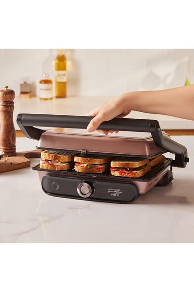 Karaca Ultra Premium 5-Stage Granite Coating Glass Surface Toast and Grill Machine - Honerous Weighing