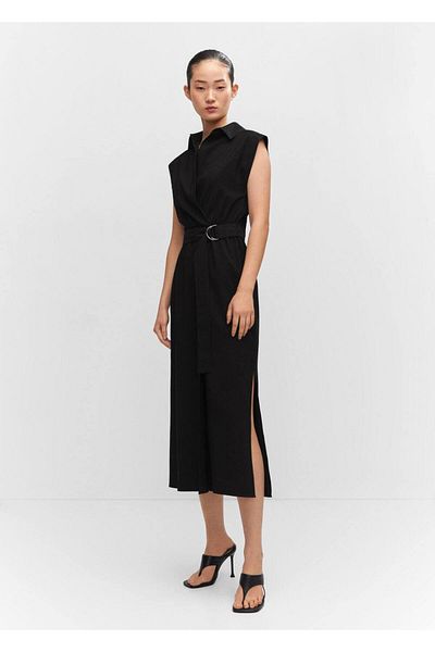 MANGO Woman Rochie cămașă cu centură