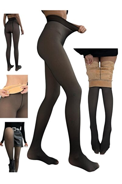 secret night جوارب صوفية حرارية ذات مظهر رقيق بلون البشرة مع صوف من الداخل ول...