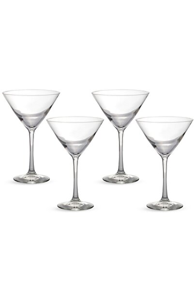 Dania طقم 4 اكواب زجاج للعصير ومتعدد الاستخدامات، حجم 355 مل