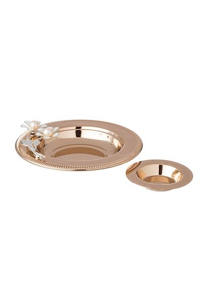 Dania Metal Date Plate, Size 18 Cm + Date Plate, 6 Cm + Flower Decorative Brooch With Magnet