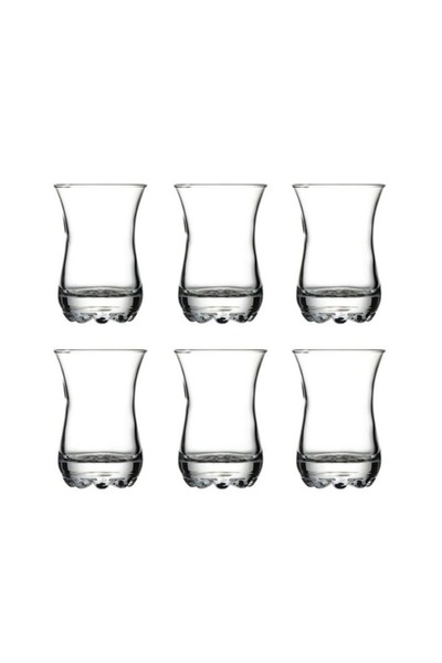 Dania طقم أكواب شاي زجاج شفاف من سيلفانا، 6 قطع، 110 مل