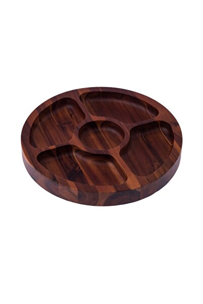 Dania Tbsi serving nuts and sweets divided and made of Vietnamese beech wood