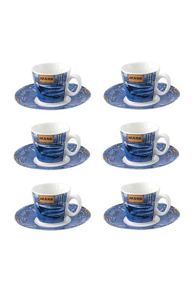 Dania 12-Piece Coffee Set Blue 31x19x7cm