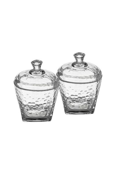 GREEN APPLE Set of 2 multi-purpose clear glass dates