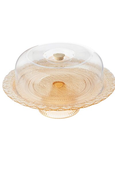 Dania Base glass cake plate with lid, size 30 cm height 10 cm