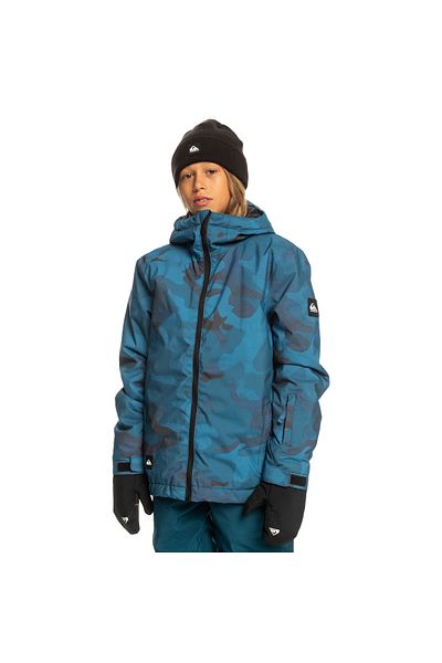 Quiksilver Boys Snowboard Jacket Mission Printed Youth Blue Boys Snowboard