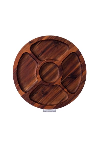 Dania Tbsi serving nuts and sweets divided and made of Vietnamese beech wood