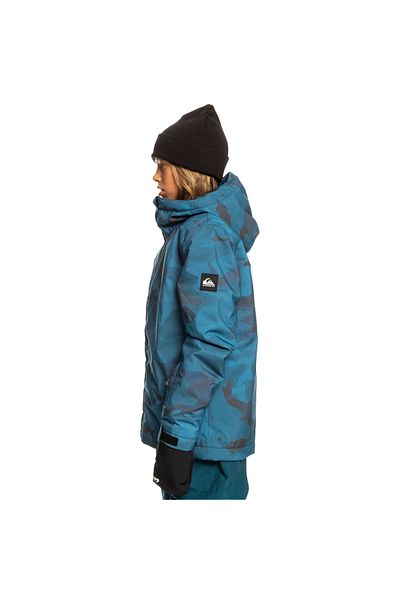 Quiksilver Boys Snowboard Jacket Mission Printed Youth Blue Boys Snowboard
