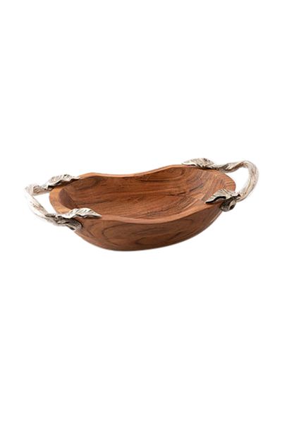 Dania Serving Bowl Brown/Silver 27x17x7cm