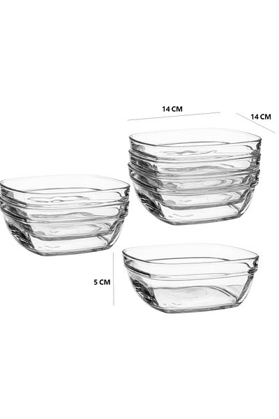 Dania 6 Piece Clear Glass Yogurt set