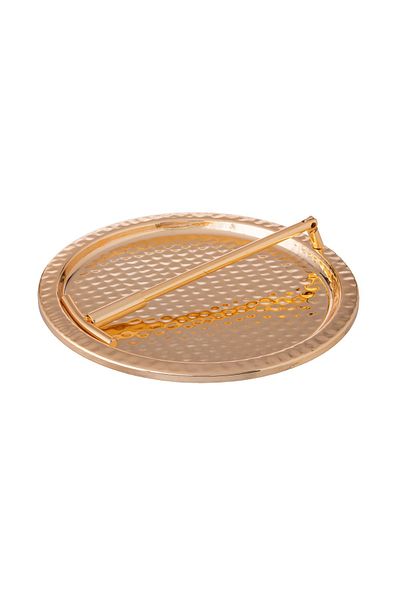Dania Tea and coffee serving tray with stainless steel stand