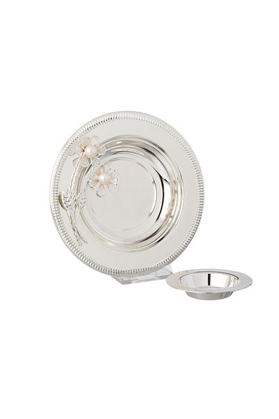 Dania Metal Date Plate, Size 18 Cm + Date Plate, 6 Cm + Flower Decorative Brooch With Magnet