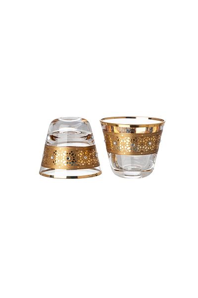 Dania A set of 12 Turkish-made Arabic coffee cups with elegant and unique designs
