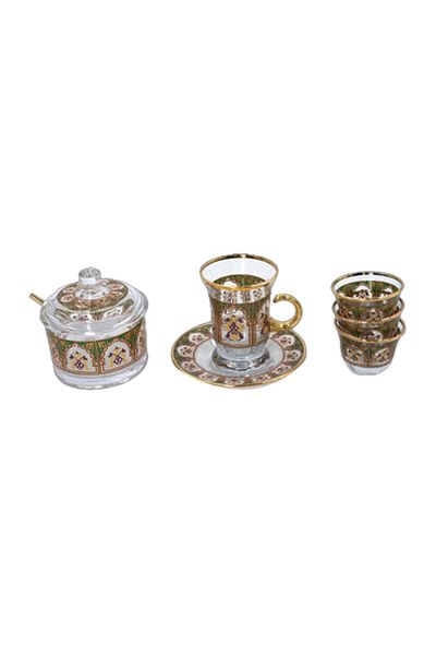 Dania 25-Piece Tea Set Gold/Clear 6x5cm