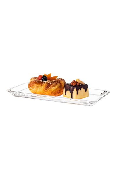 Dania Rectangular crystal serving dish for sweets and pastries and multi use