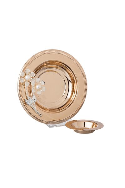 Dania Metal Date Plate, Size 18 Cm + Date Plate, 6 Cm + Flower Decorative Brooch With Magnet