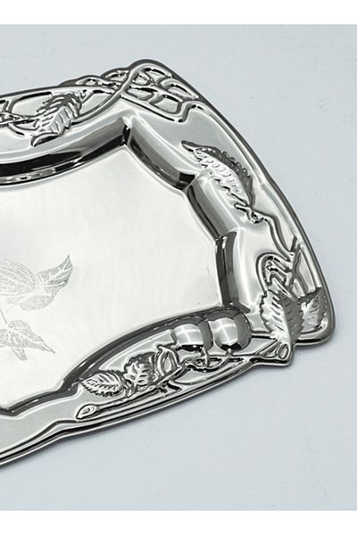 Dania Metallic Tray Silver 37x22cm