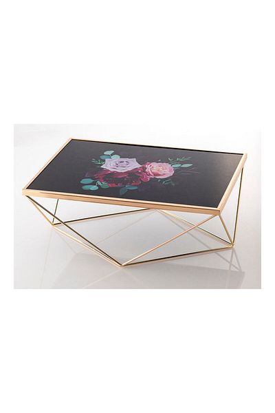 Dania Single Serving Plate With Base Black/Gold 38 x 26 x 14cm