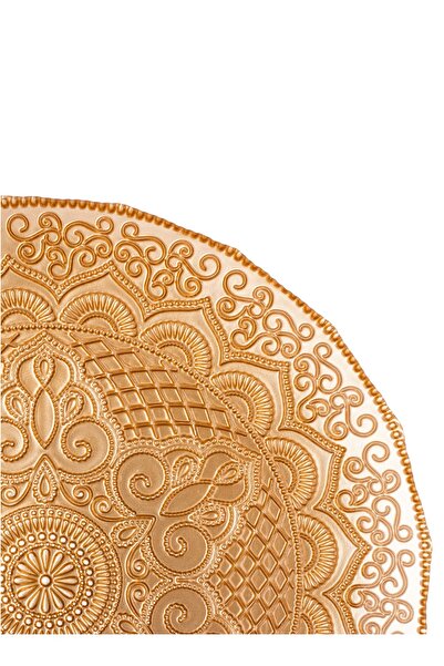 Byblos Glass Serving Dish For Sweets Chocolate And Fruits Multi-Use Size 32Cm Depth 3 Cm