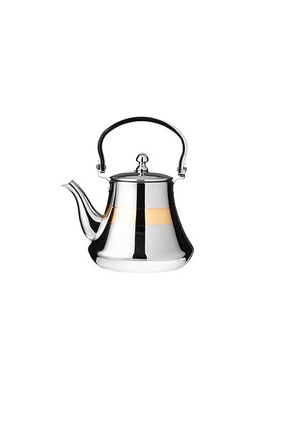 SAFA Hanging stainless steel teapot with golden decor