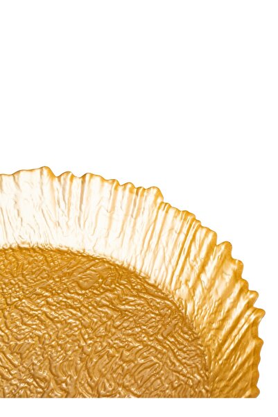 Byblos Glass serving dish for sweets, chocolate, and fruits, multi-use, size 35 cm, depth 5 cm