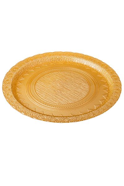Byblos Glass Serving Dish For Sweets Chocolate And Fruits Multi-Use Size 32Cm Depth 3 Cm