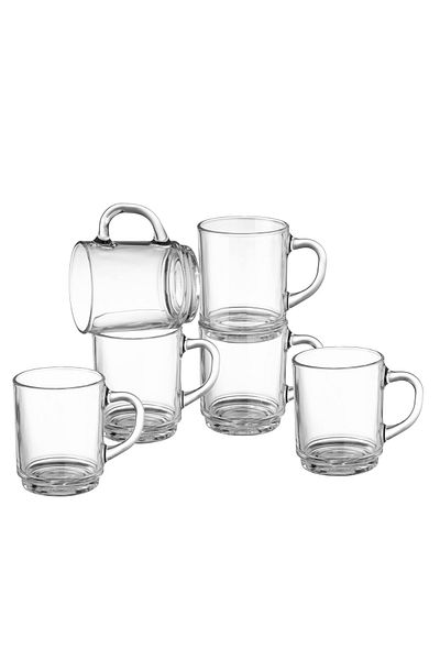 Duralex A set of 6 clear glass cups from the French company Drulex